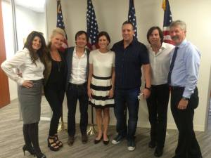 L - R - Kori Carothers, Mindi Abair, Christopher Tin, Rep. Mimi Walters, Nathan Wright, Tommy Morrison and Keith Wolzinger. 